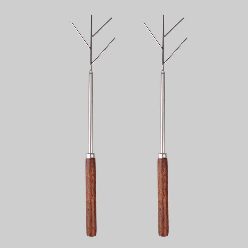 8ct Telescoping Stainless Steel Smores Sticks - Bullseye's Playground™