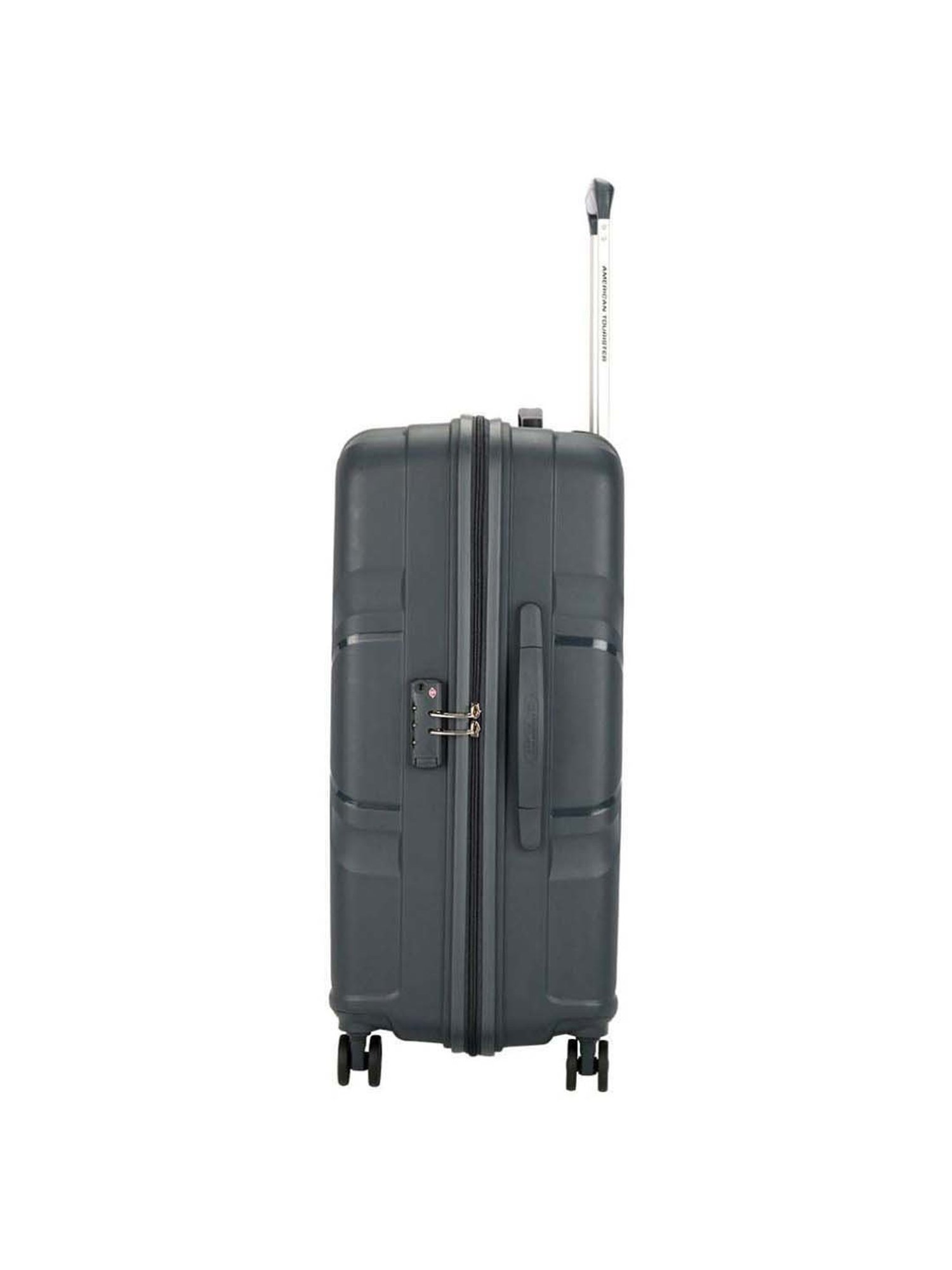 American Tourister Dark Slate Textured Hard Medium Trolley Bag - 48 cm