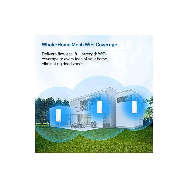 WHW0303) Velop Mesh Router (Tri-Band Home Mesh Wi-Fi System for Whole-Home Wi-Fi Mesh Network) 3-Pack, White