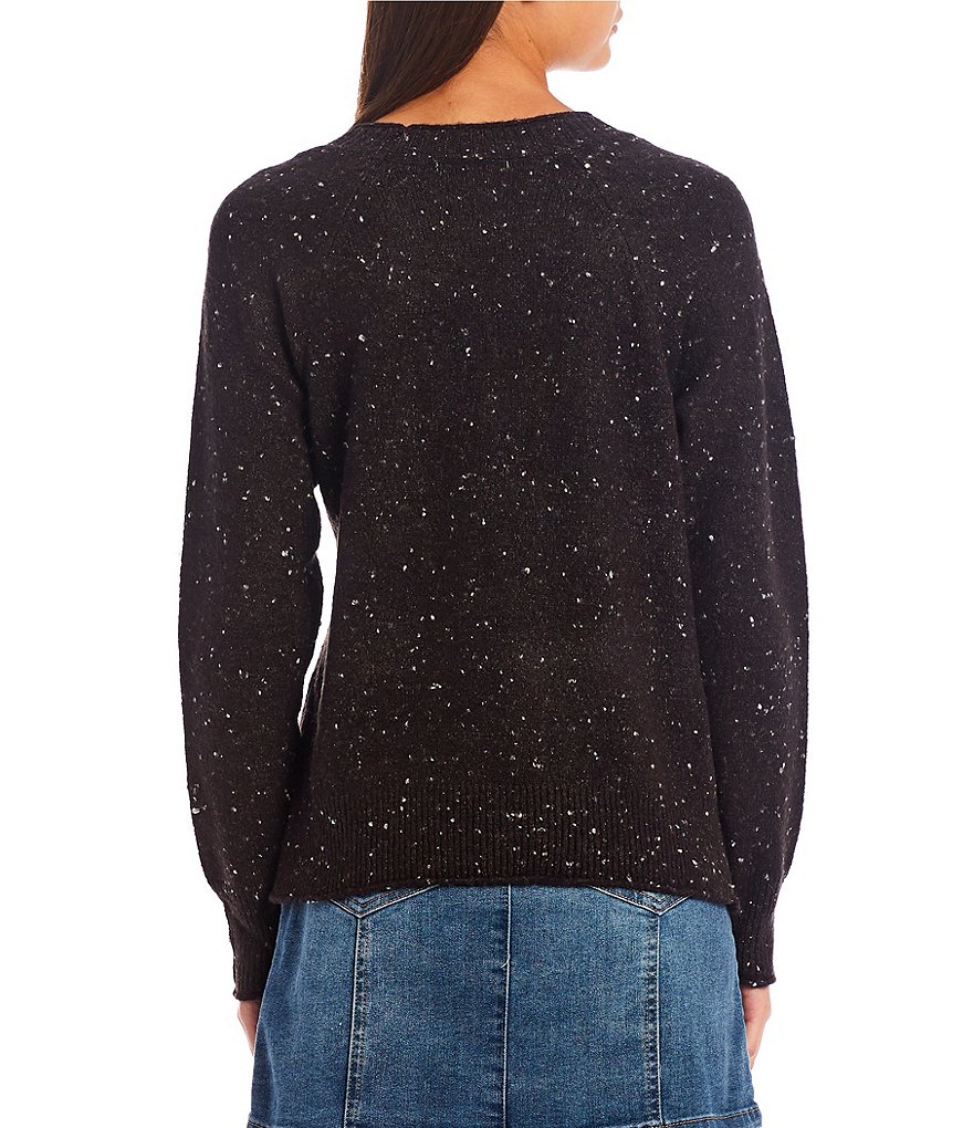 Copper Key Confetti Long Sleeve Scoop Neck Sweater