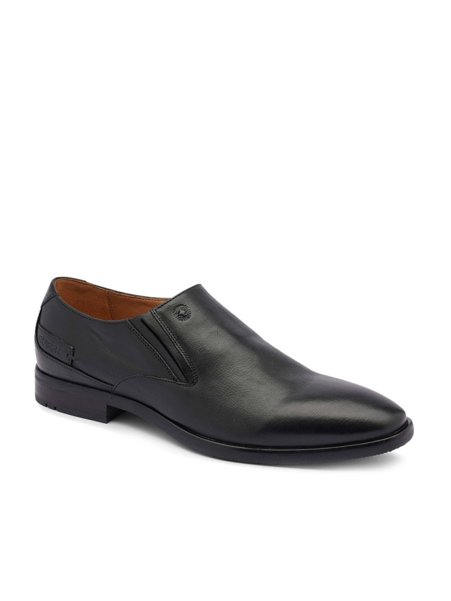 Ruosh Men's Black Formal Loafers
