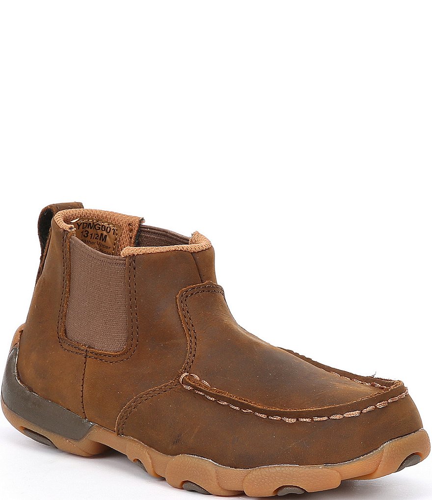 Twisted X Boys' Double Gore Driving Moc Boots (Youth)