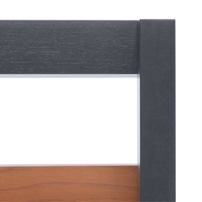 71.96" Lavina 3 Shelves and 1 Door Etagere Natural/Charcoal - Safavieh