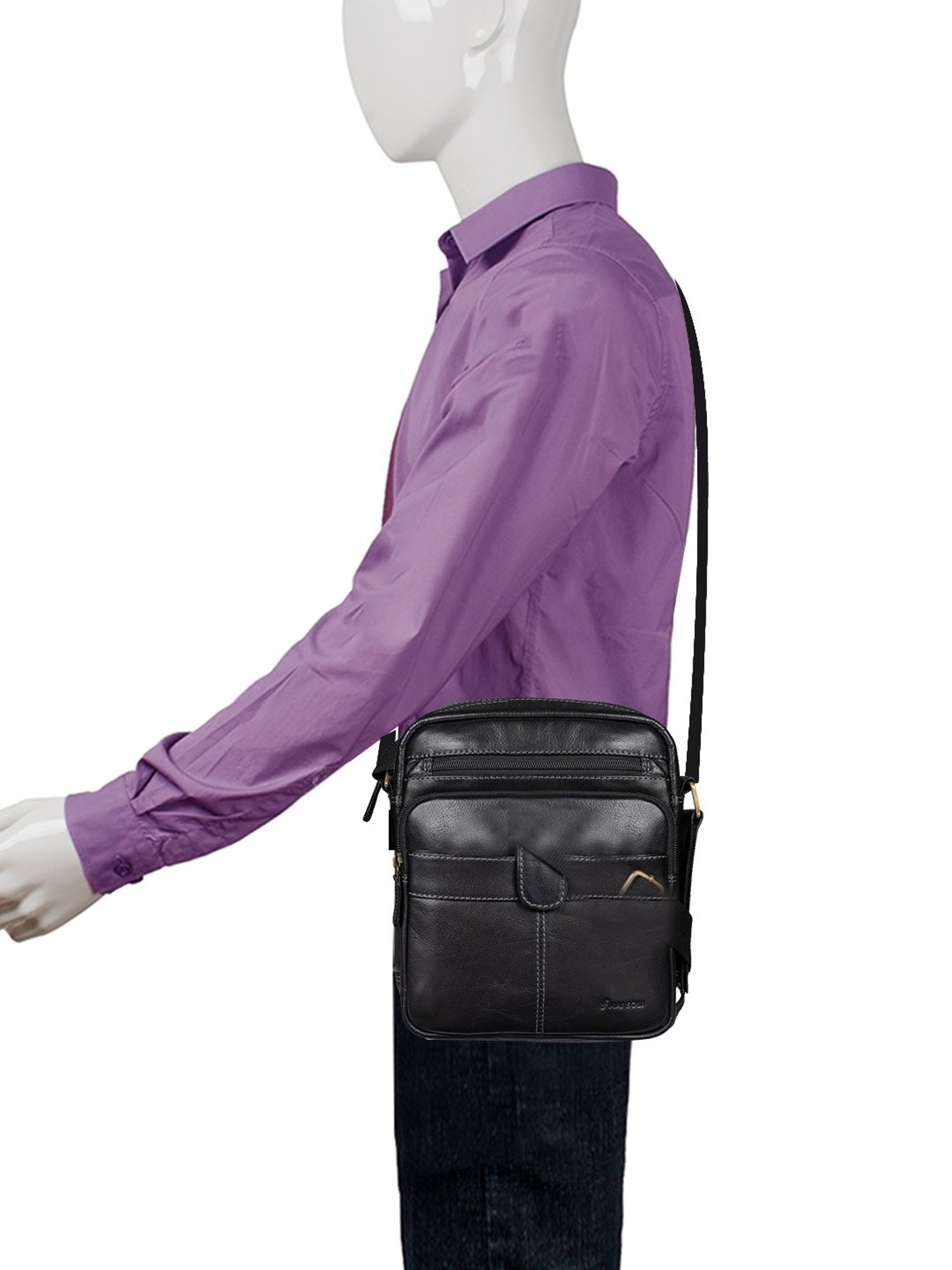 Mai Soli  Black Solid Medium Cross Body Bag