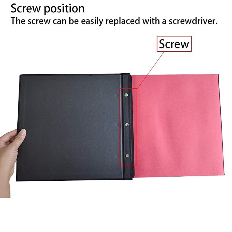 Photo Album Self Adhesive 3x5 4x6 5x7 8.5x11 Magnetic Scrapbook Album DIY Length 11 x Width 10.8 (Inches) with A Metallic Pen