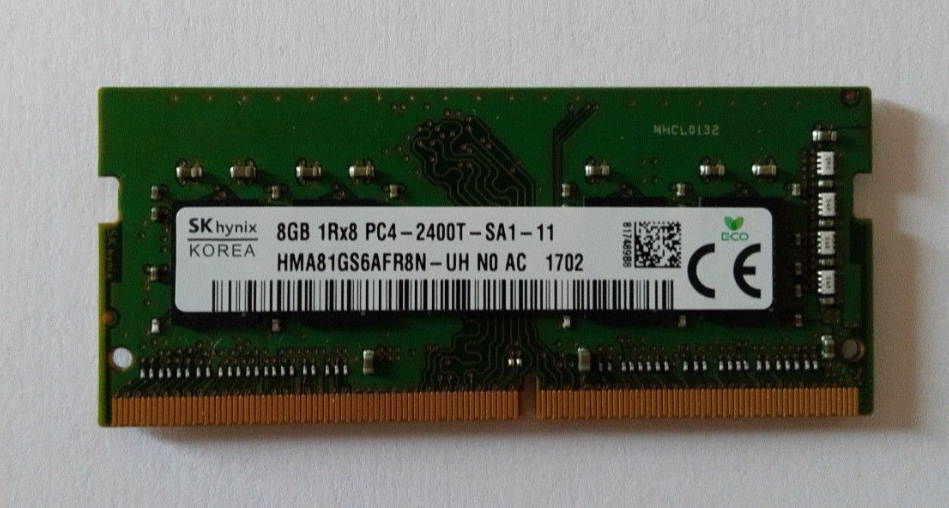 SK hynix HMA81GS6AFR8N-UH 8GB 1RX8 PC4-2400T-SA1 For Notebook