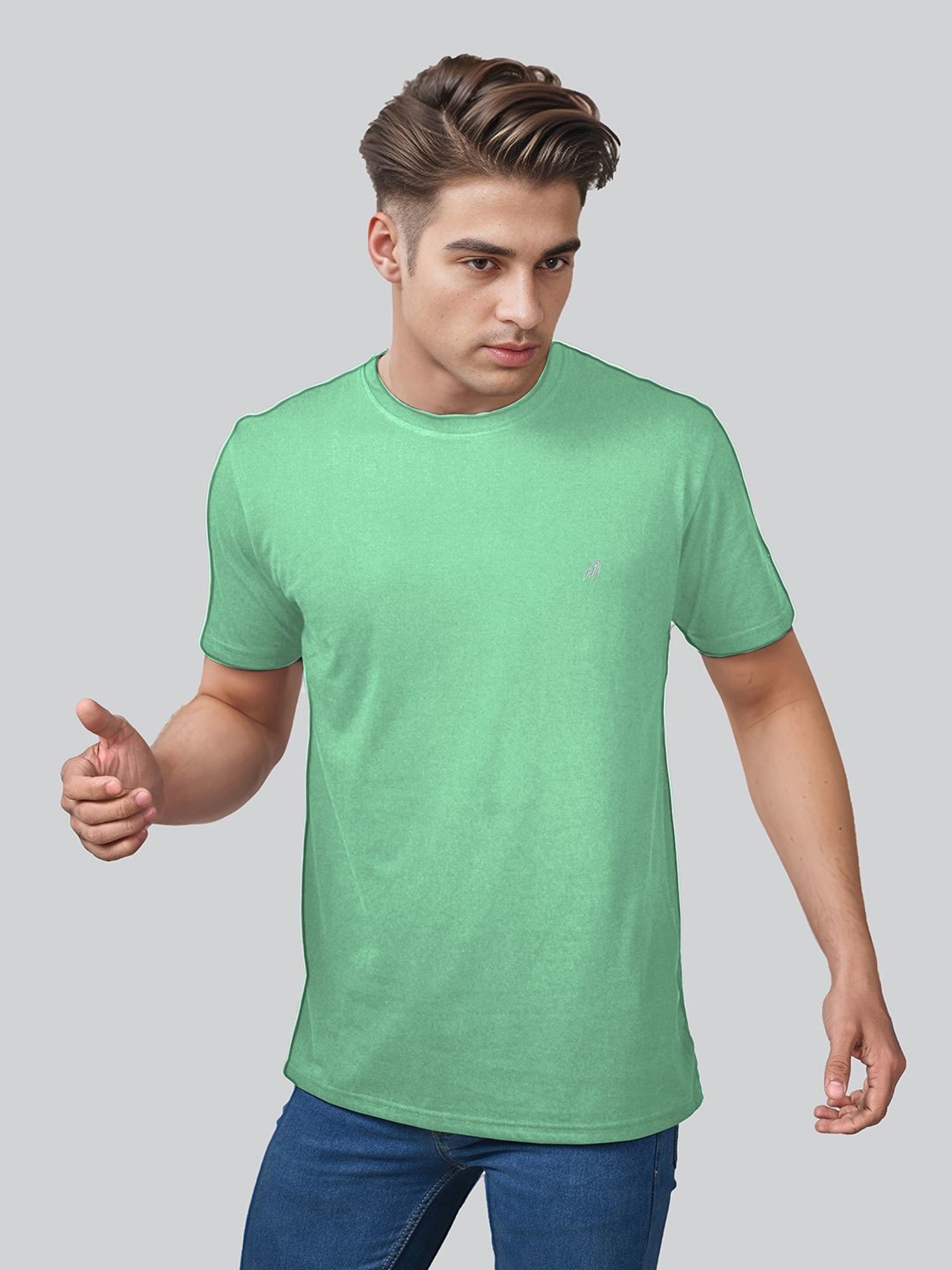 Lux Nitro Navy & Green Regular Fit T-Shirt