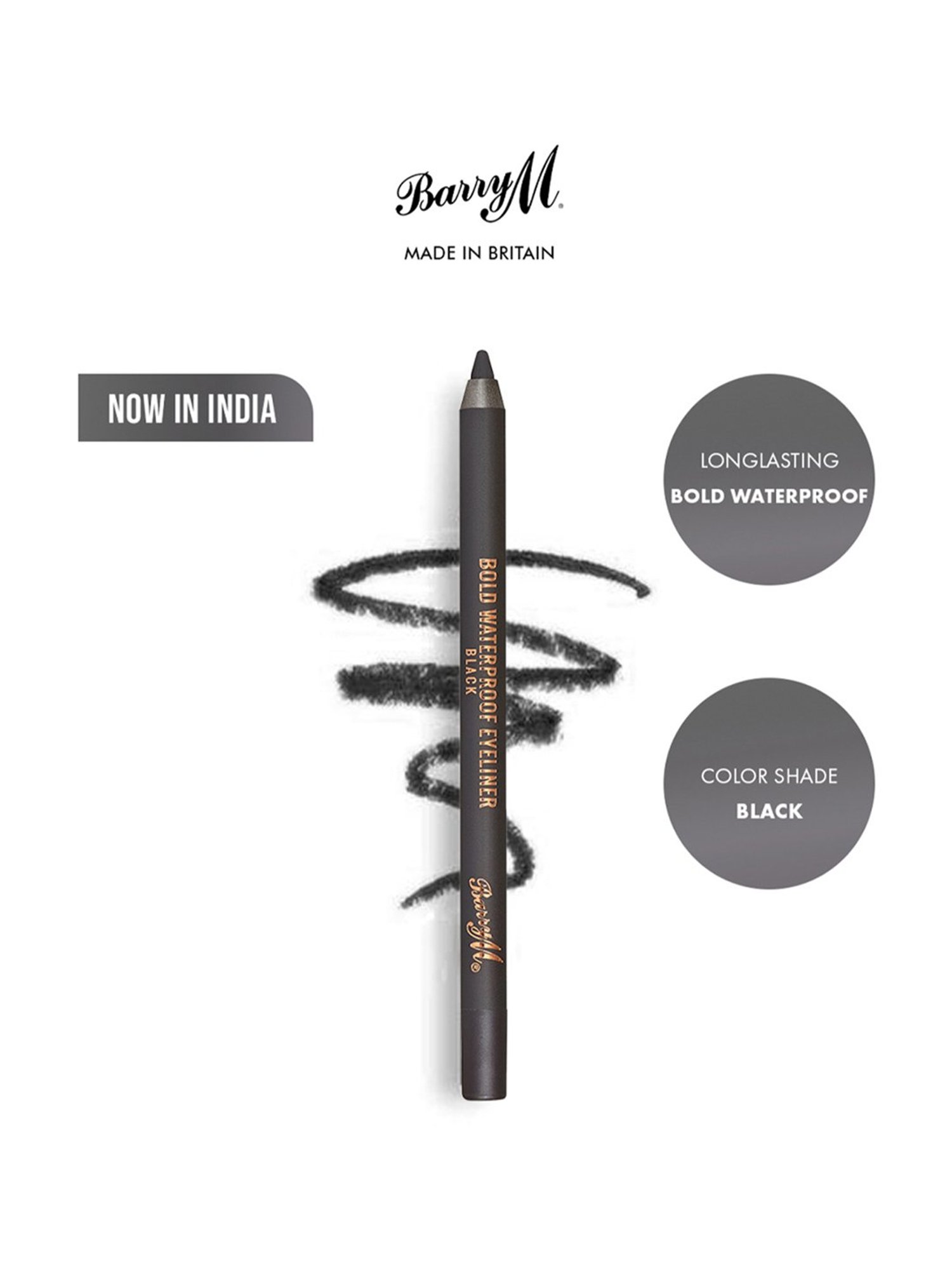 Barry M Bold Waterproof Eyeliner Black - 1.2 gm