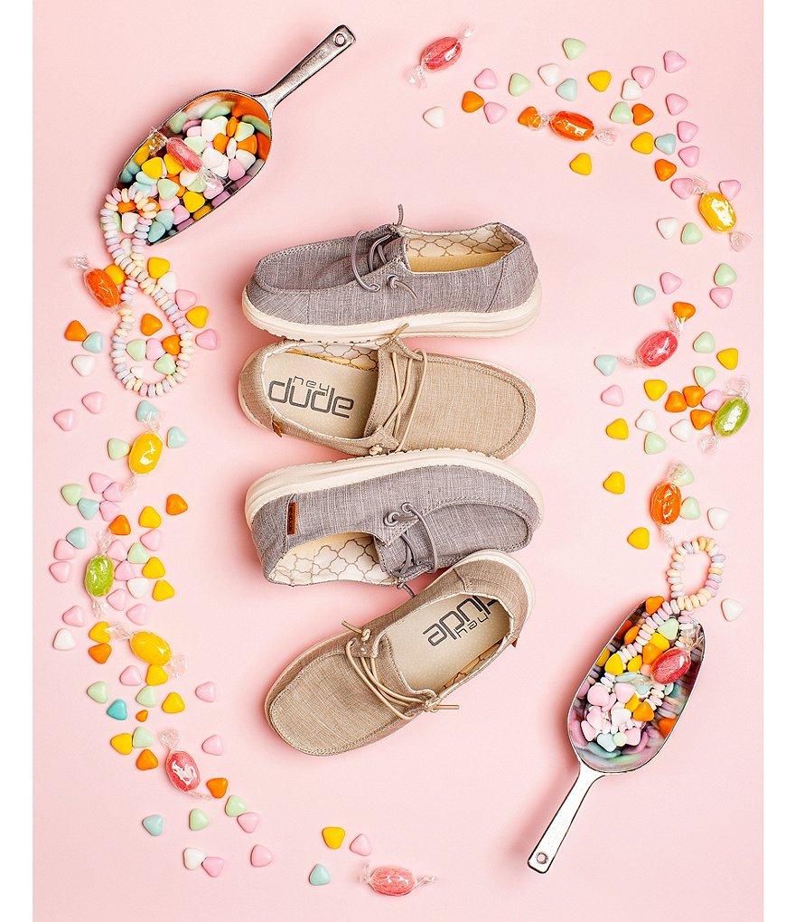 Hey Dude Girls' Wendy Linen Washable Slip-Ons (Youth)