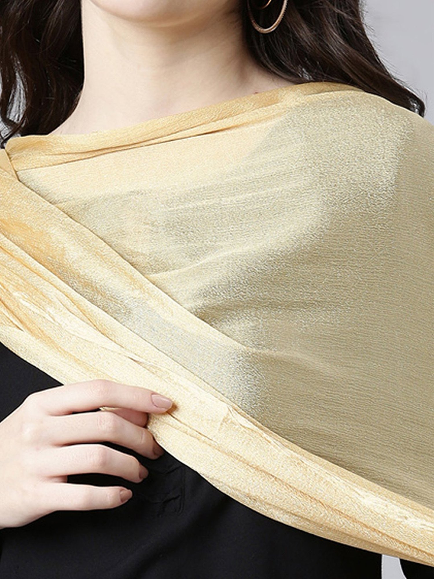 TWIN BIRDS Red & Gold Dupatta - Pack of 2