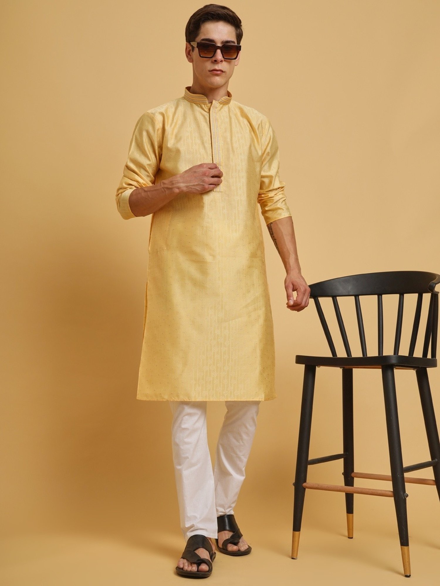 SWAGG INDIA Yellow Regular Fit Kurta