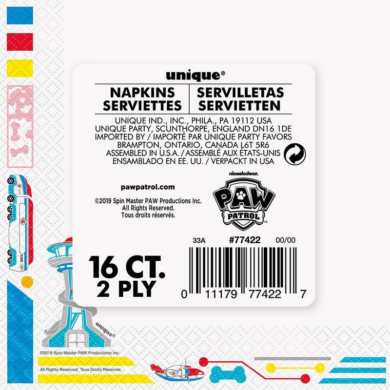 PAW Patrol 16ct Paper Party Napkins