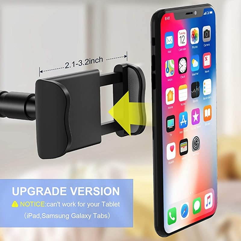 Holder for Bed Universal Phone Stand 360 Adjustable Strong Metal Lazy Arm Clamp Bracket Mount Compatible with Phone 1111prox xsxr8+87+7 More 4065 Devices