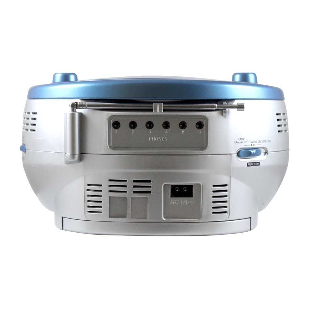 Hamilton Buhl AudioStar Boombox Radio, CD, USB, Cassette Player with Tape and CD to MP3 Converter