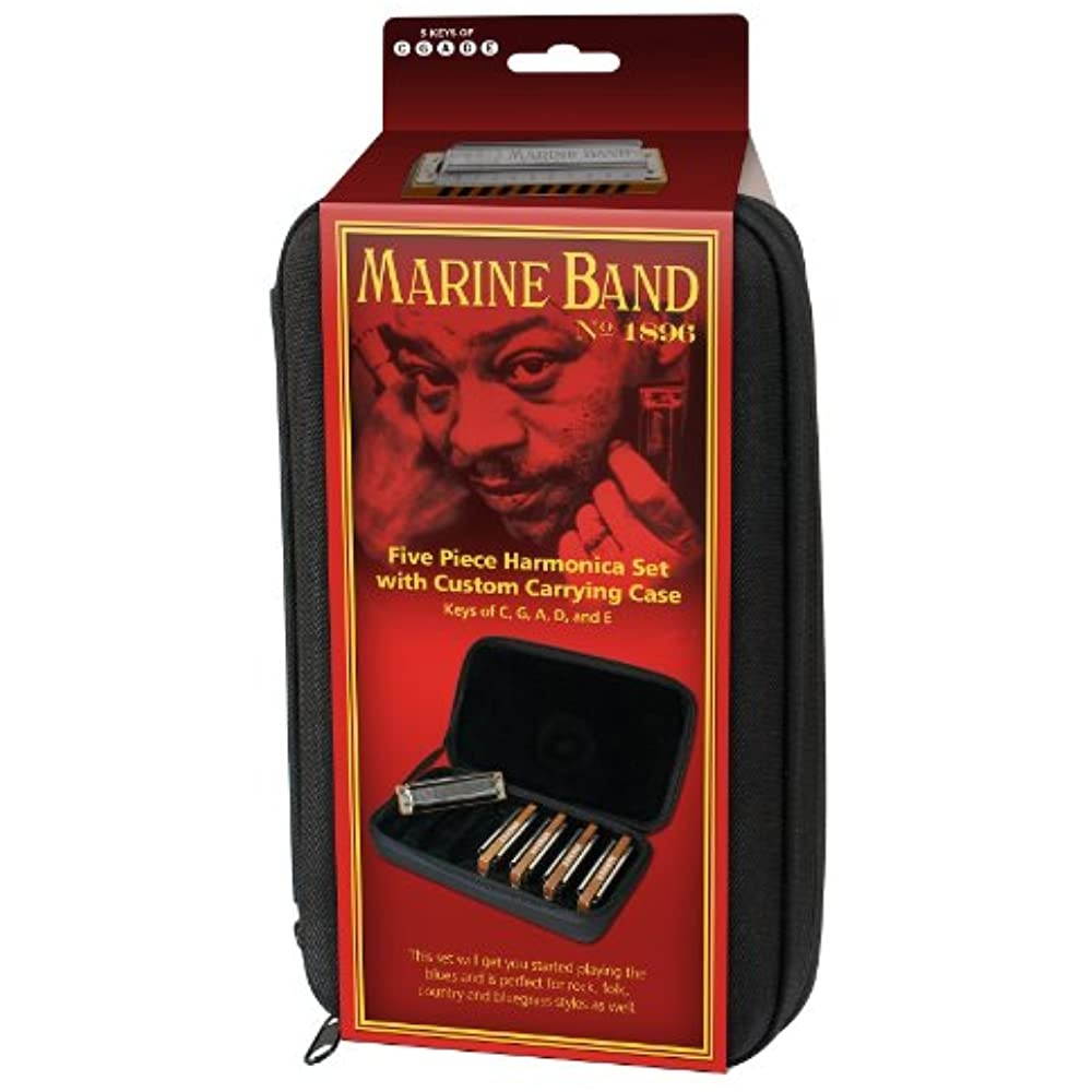 Hohner Marine Band Harmonica Assortment with Case