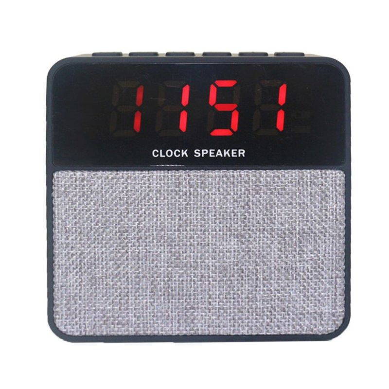 JT2605 Wireless Bluetooth Speaker LED Alarm Clock Hands-free Support TF Card