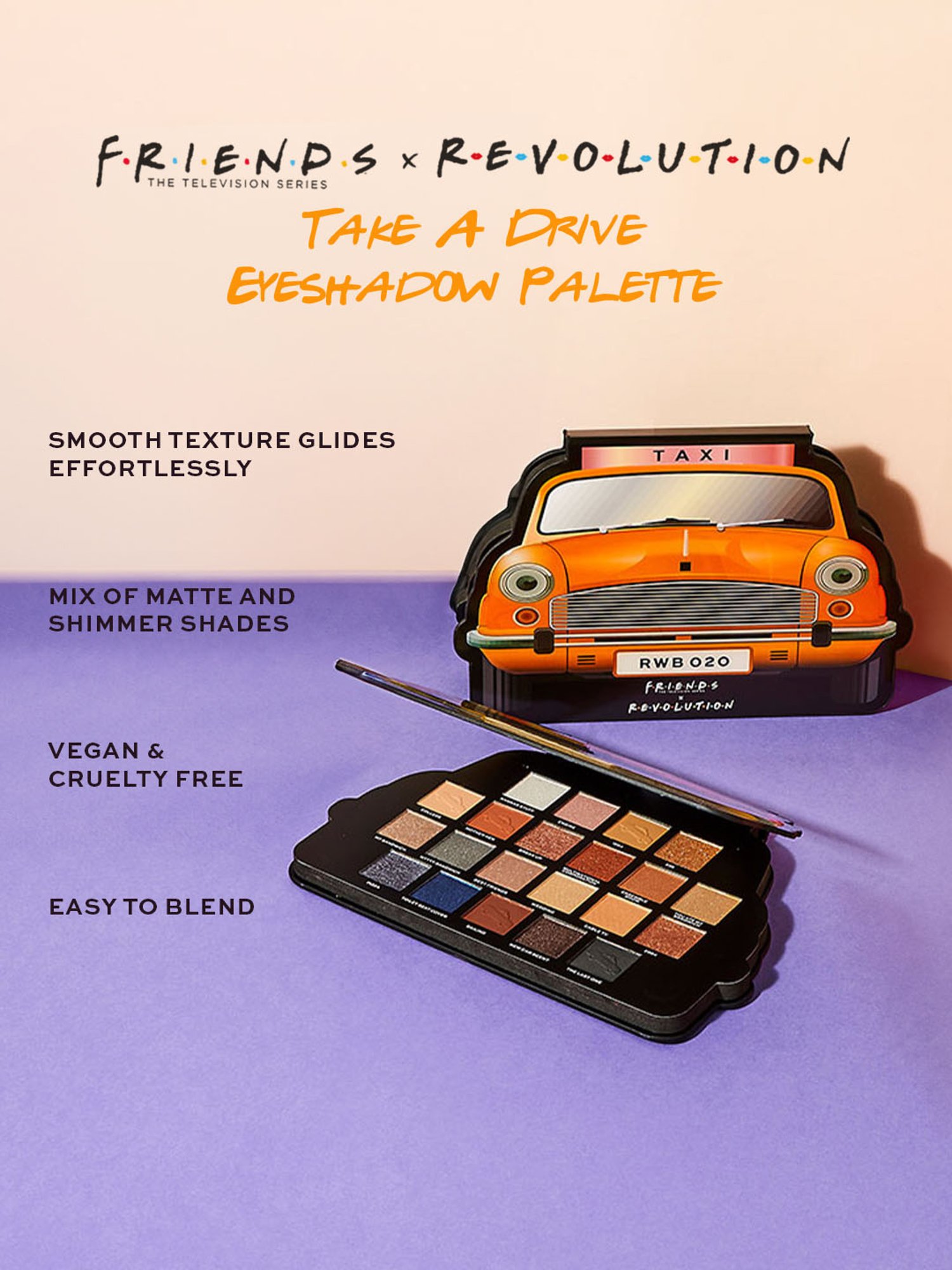 Makeup Revolution X Friends Take A Drive Eyeshadow Palette - 25.2 gm