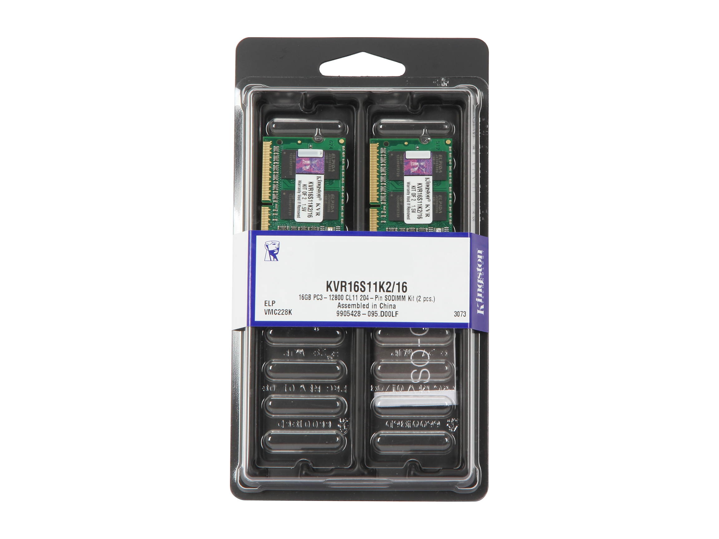 Kingston 2GB 204-Pin DDR3 SO-DIMM DDR3 1600 (PC3 12800) Laptop Memory Model KVR16S11S6/2