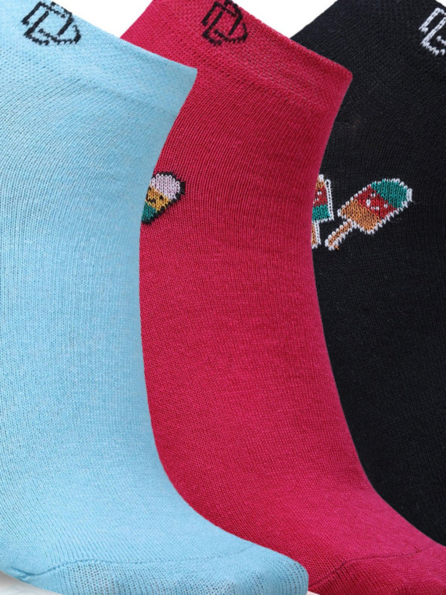 Women's 3pk Sheer Dot and Opaque Trouser Socks - A New Day™ Black 4-10