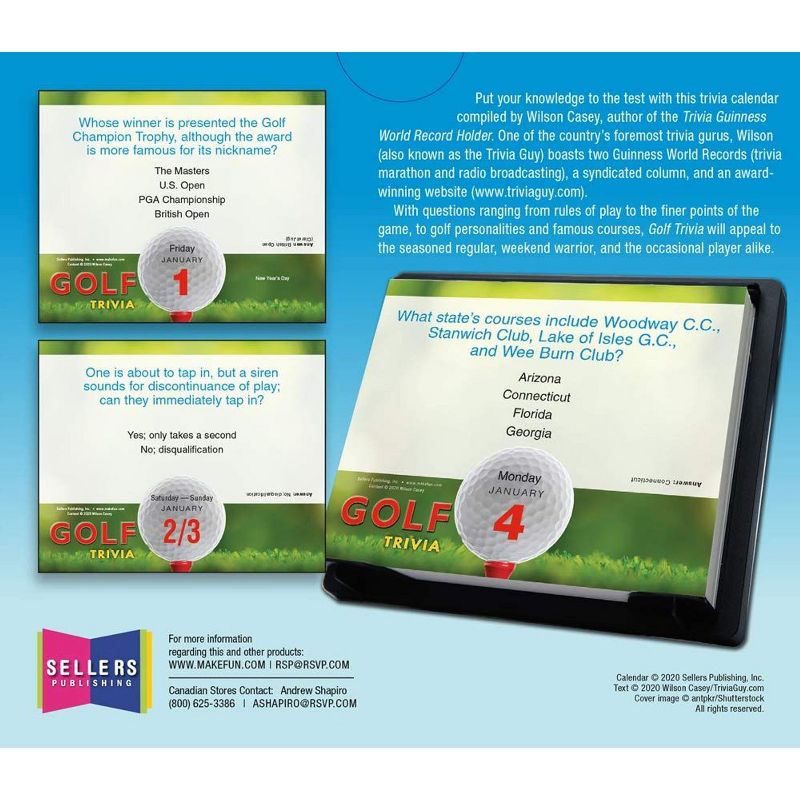 2021 Golf Trivia Boxed Daily Calendar [Calendar] Casey, Wilson