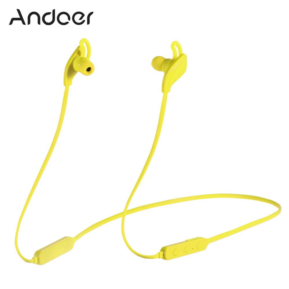 Andoer D1 Wireless BT Earphones PK BeatsX Wireless Sport Running Headphones BT5.0 8 Hours Playtime Richer Bass HD Stereo Magnetic Noise Cancelling Earbuds Hands Free Call Headset with Mic Compatible W