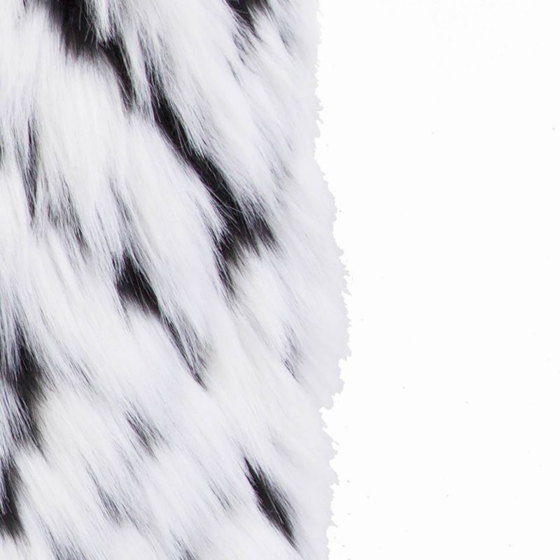 22"x22" Zola Faux Fur Pillow White/Black - Décor Therapy