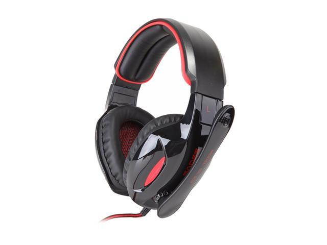 Sades Black/Red PC Gaming Headset w/ Microphone + Volume Control SA-902