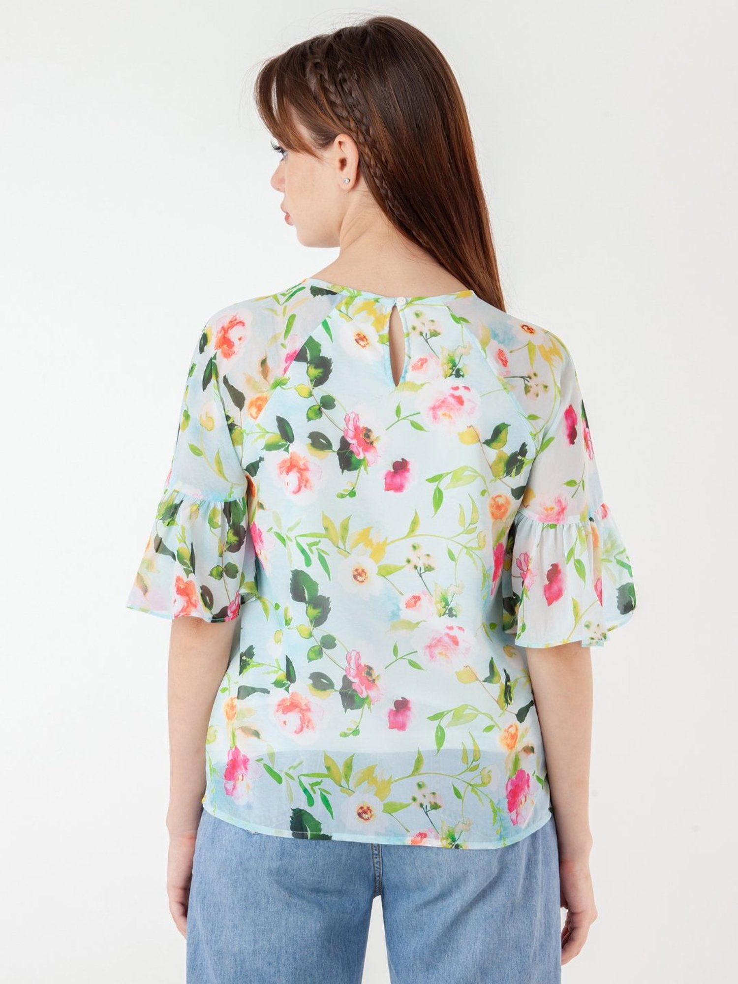 Zink London Blue Printed Top