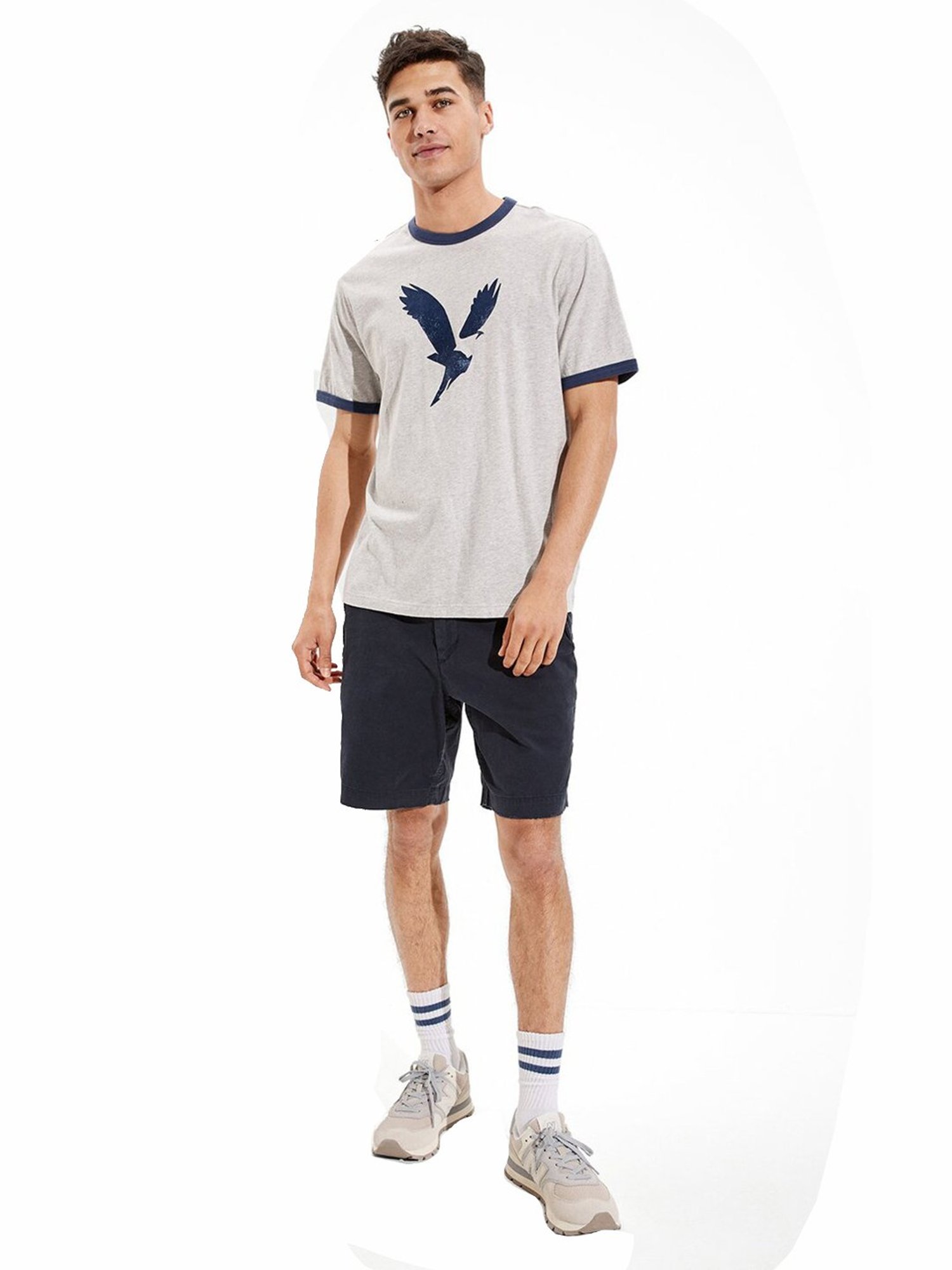 American Eagle Navy Regular Fit Shorts