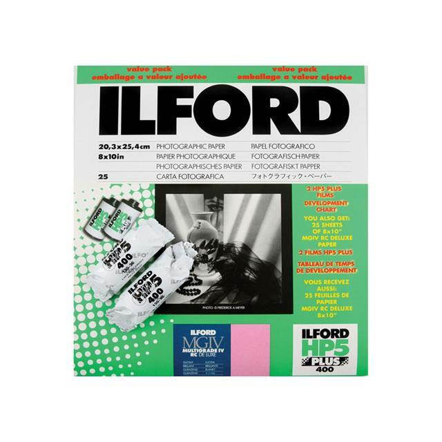 Ilford 8 x 10" Multigrade IV Black & White RC Glossy Paper (25 Sheets) Value Pa