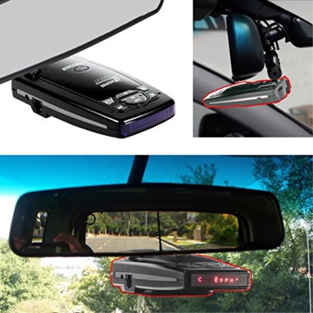 AccessoryBasics Car Rearview Mirror Radar Detector Mount for Escort Passport 9500ix 9500i Passport 8500 7500 X50 x70 x80 Solo S2 S3 S4 SC 55 s75 s75g Beltronics RX65 Red Vector 995 955 Radar