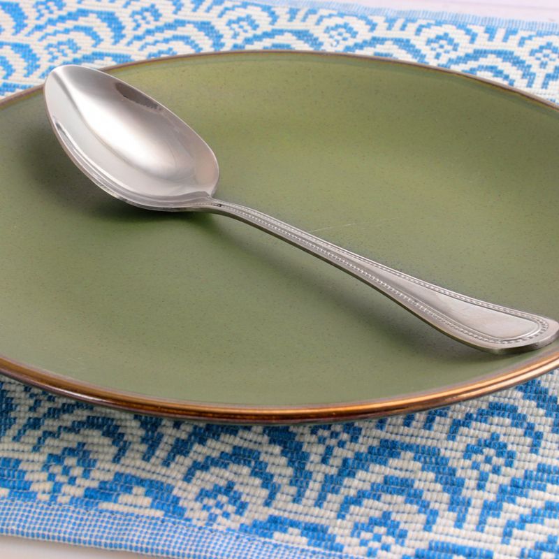 Gibson Home Graylyn 4 Piece Stainless Steel Beaded Edge Dinner Spoon Set