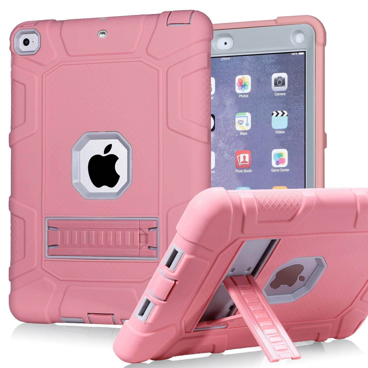 iPad 6th Generation Cases, iPad 2018 Case, iPad 9.7 Inch Case,Hybrid Shockproof Rugged Drop Protection Cover Built with Kickstand for New iPad 9.7 inch A1893/A1954/A1822,/A1823