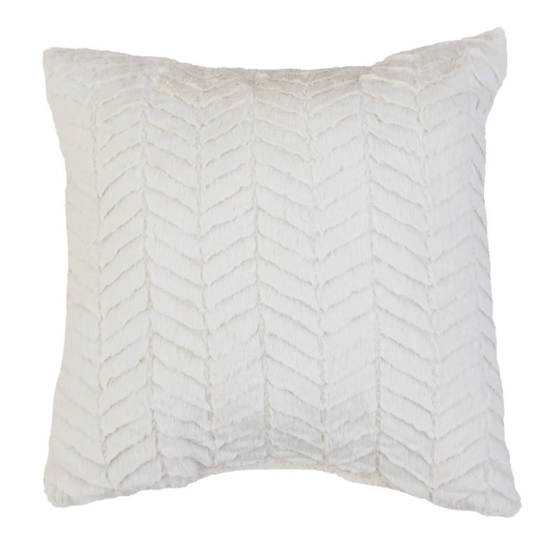 2pk Egret Aiden Chevron Throw Pillows and Throw Blanket White - Décor Therapy