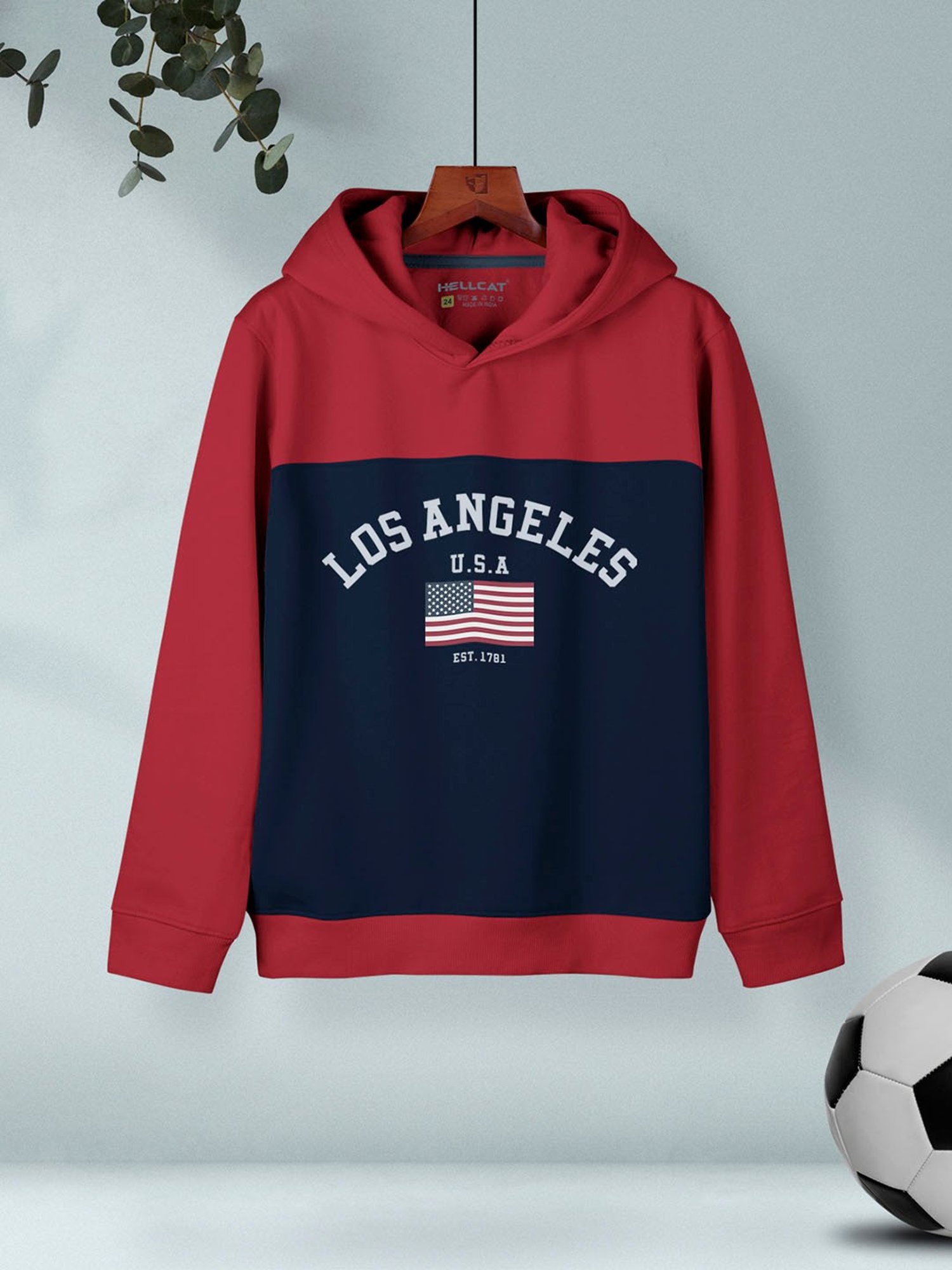 HELLCAT Kids Maroon & Beige Printed Full Sleeves T-Shirt (Pack Of 2)