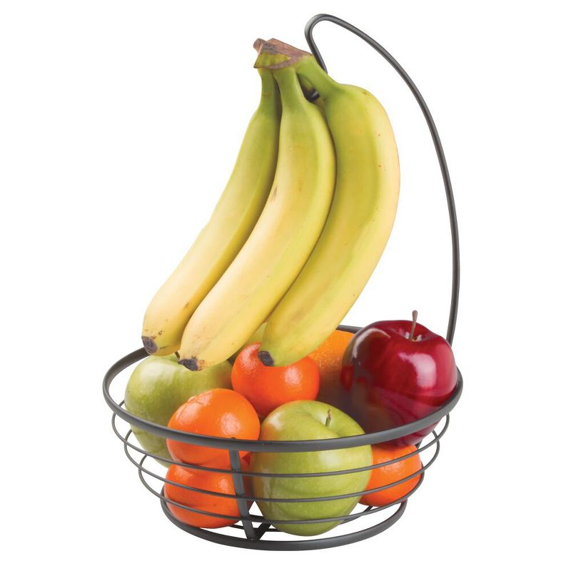 Spectrum Bloom Arched 2-Tier Steel Fruit Server - Satin Nickel