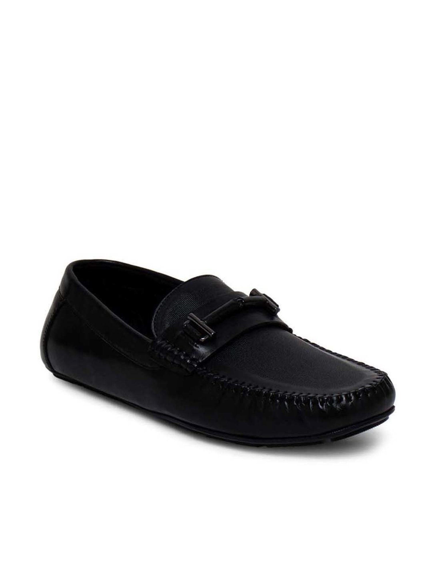 Ezok Men's Black Casual Loafers