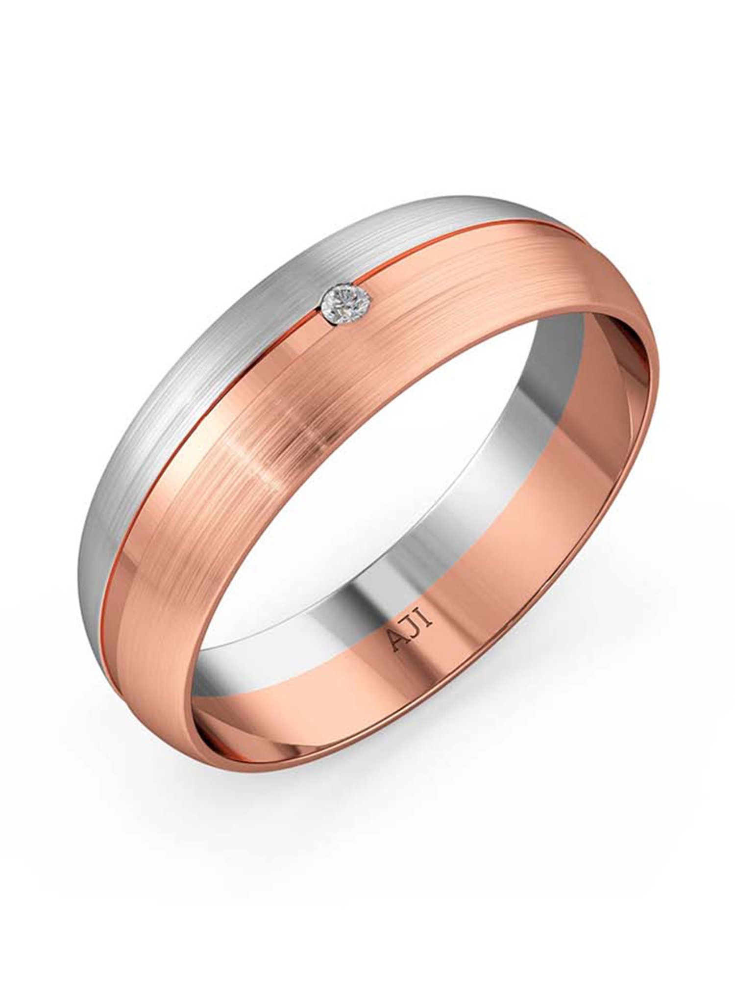 Malabar Gold and Diamonds 950 Platinum & 0.02 ct Diamond Ring