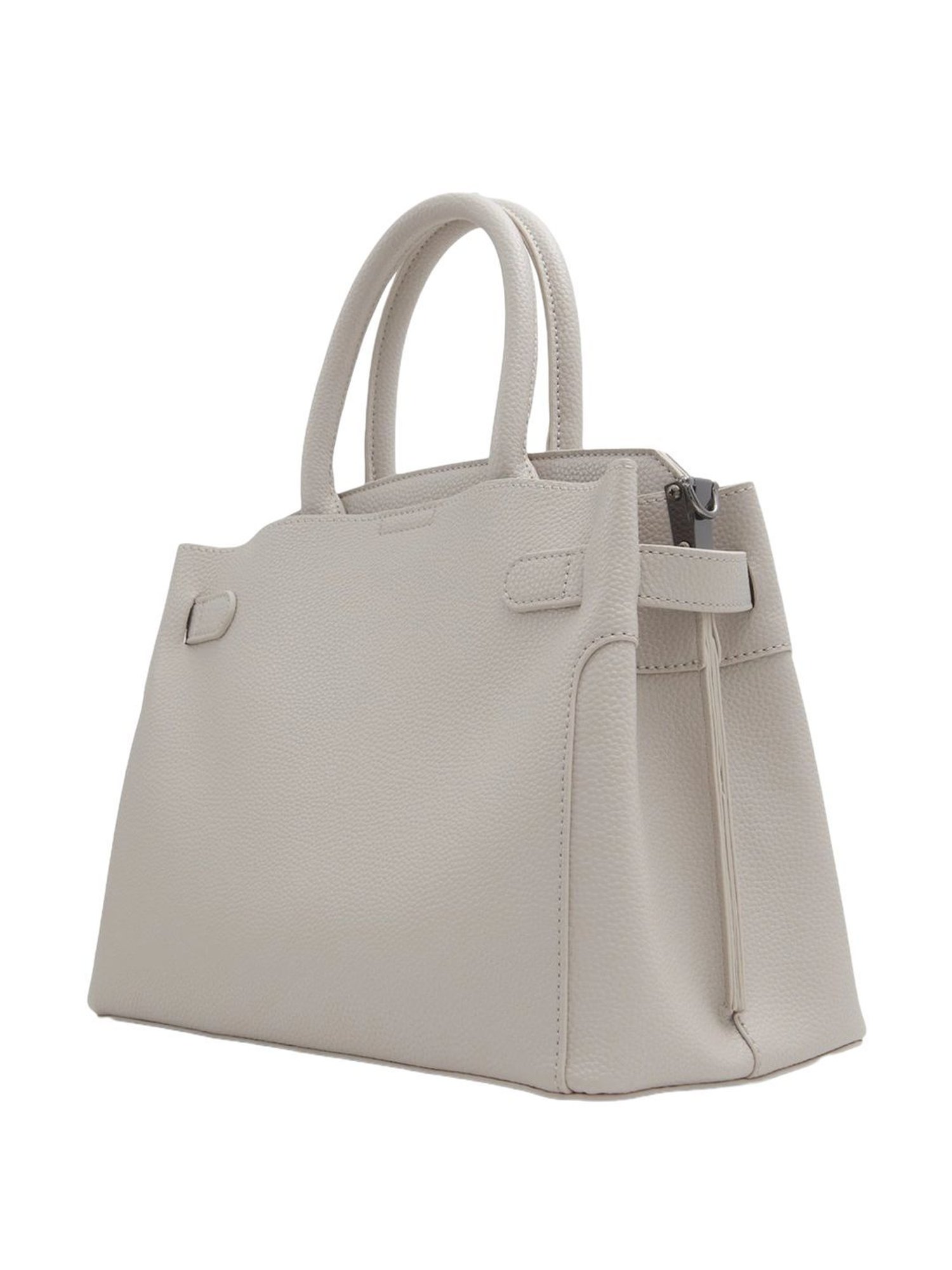 Call It Spring Off White Solid Medium Handbag