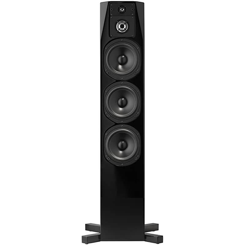 C Series C 4 Premium Home Theater 3-Way Floor-standing Tower Speaker - Clean, Hi-Res Audio | Sealed Box | Aluminum Drivers | Single, High Gloss Black (N-C 4 Black)