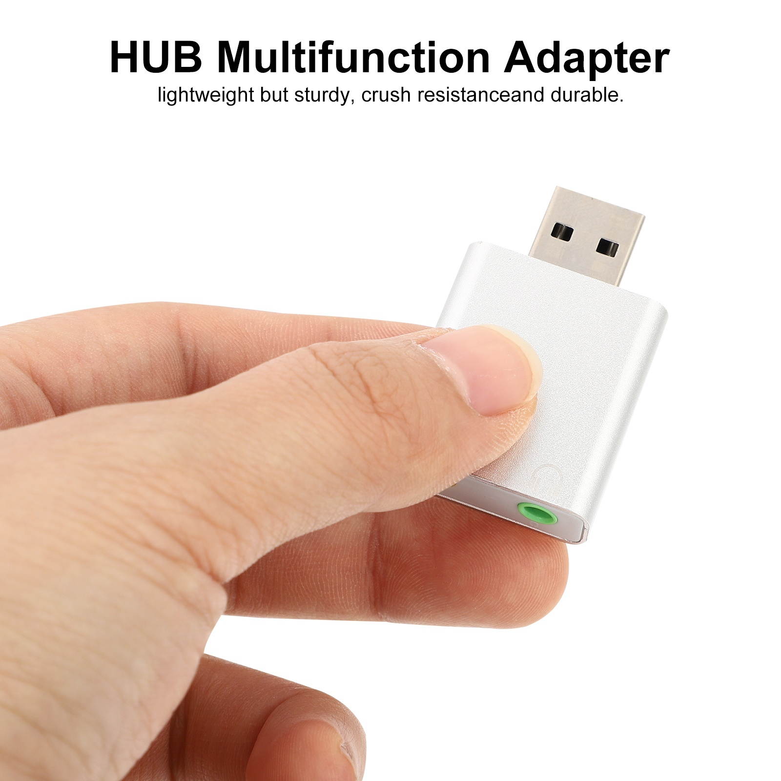 7.1 USB Audio Adapter External Sound Cards with Headphone and Microphone Jack