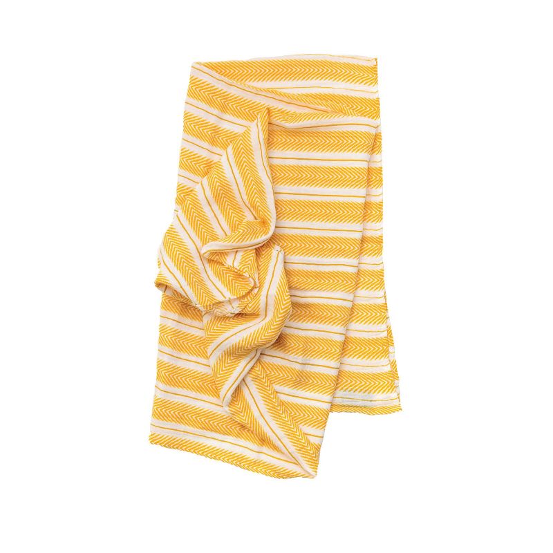 Clementine Kids Mustard Herringbone Swaddle Wrap