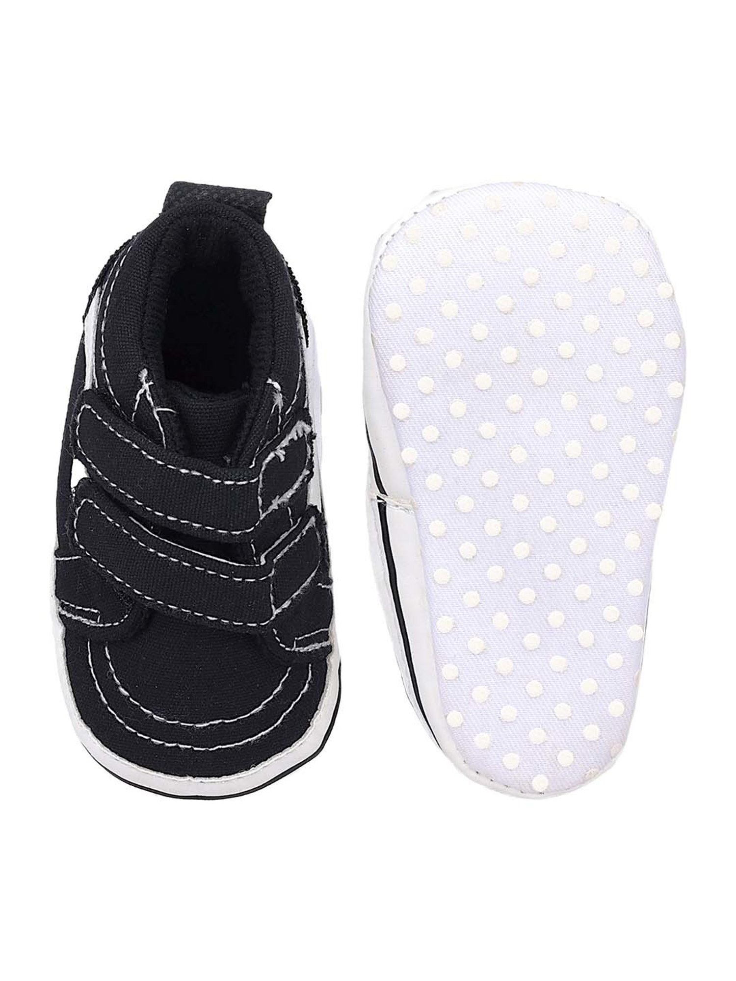 Baby Moo Kids Brown & White Velcro Shoes