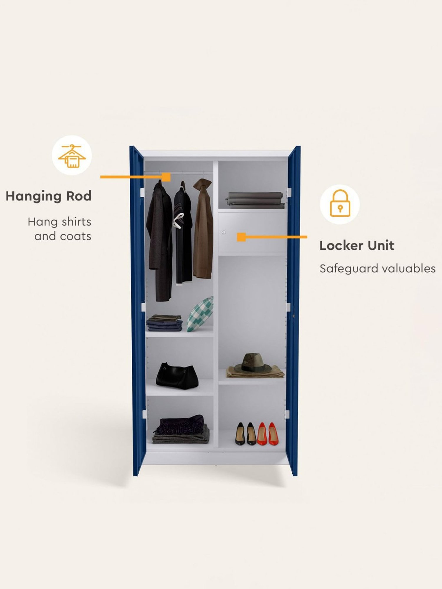 Home Basics 5 Dual Hook Chrome Plated Steel Over the Door Hanging Rack