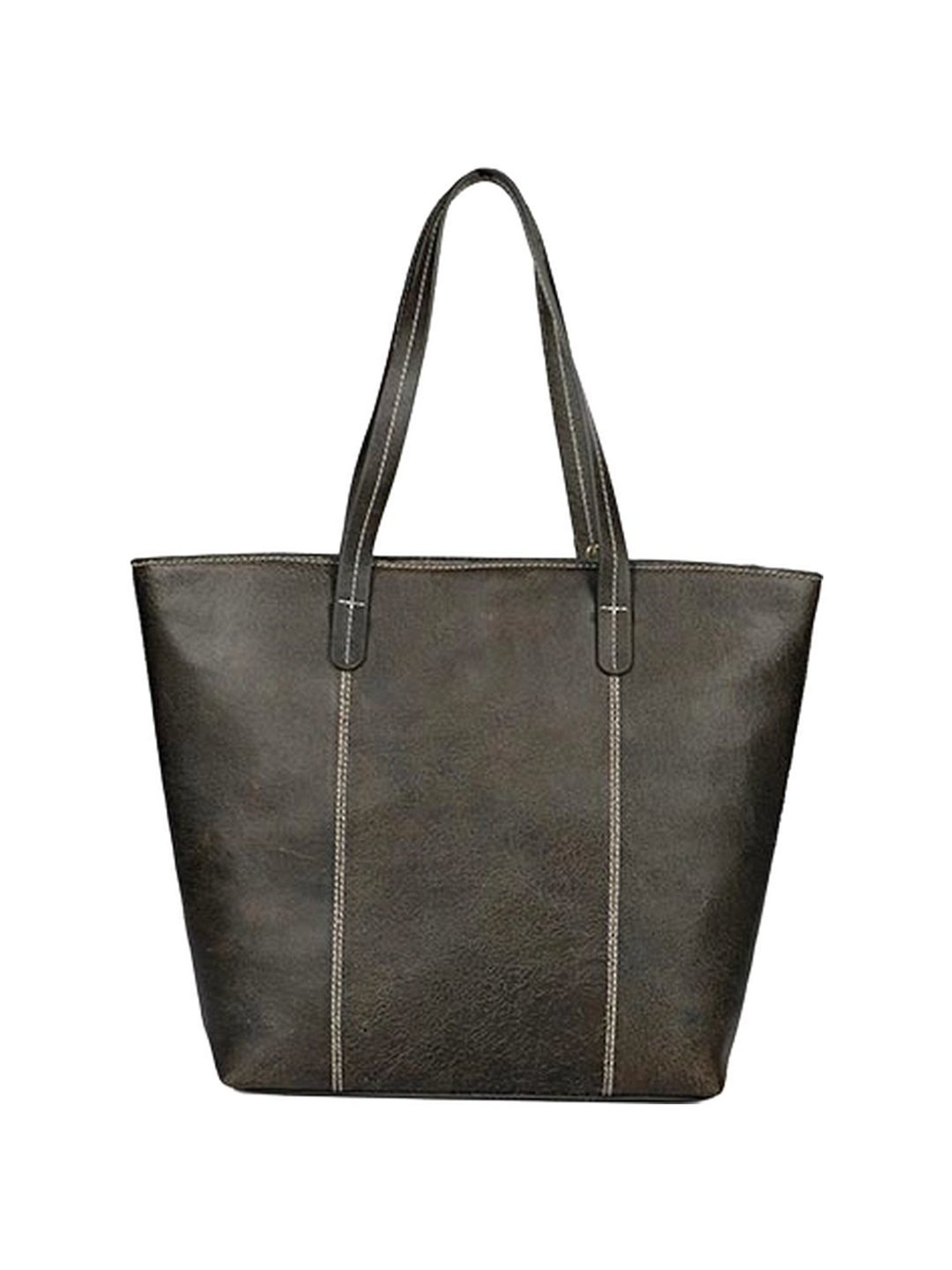 Saint G Black  Solid Medium Tote Handbag