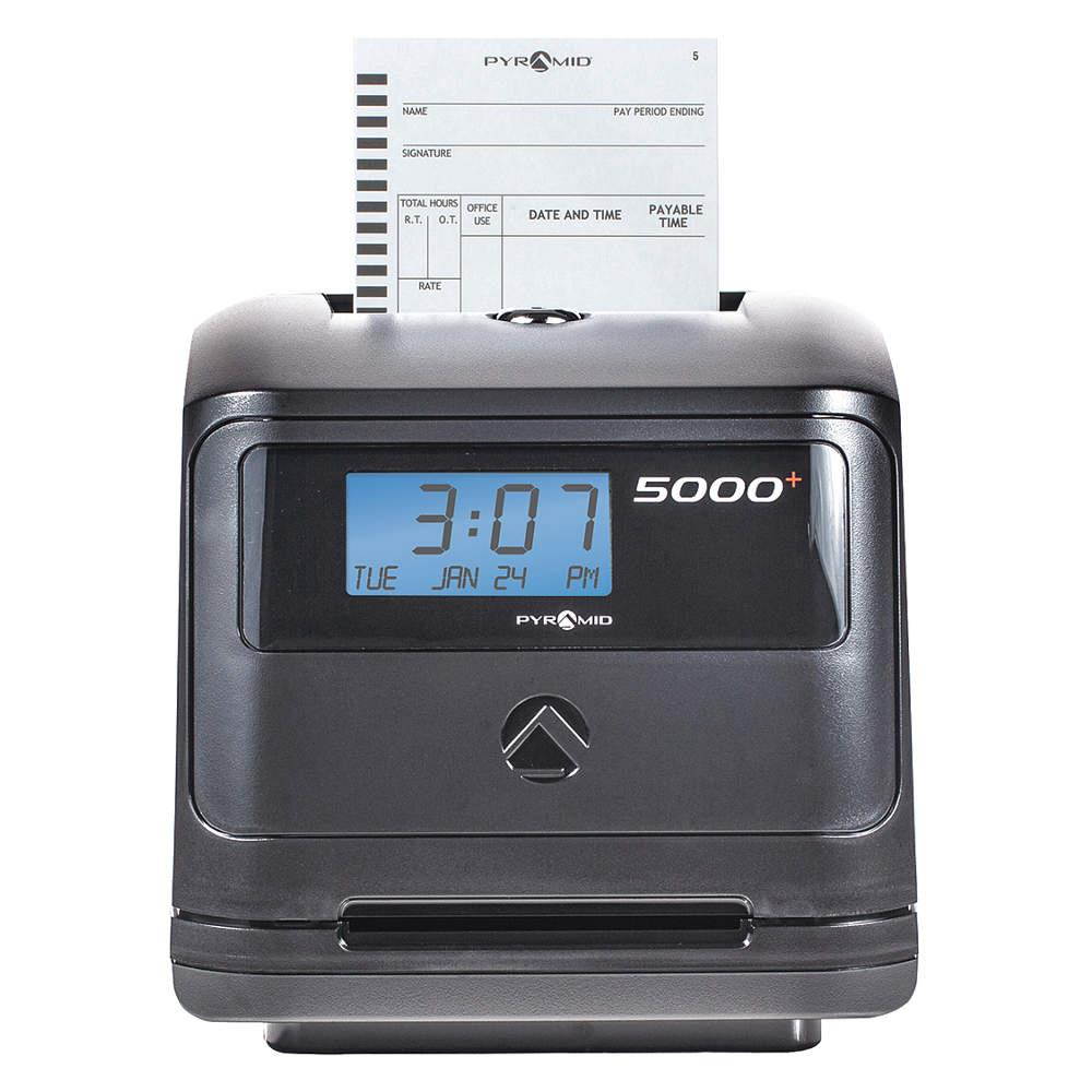PYRAMID 5000 Auto Totaling Time Clock,Digital