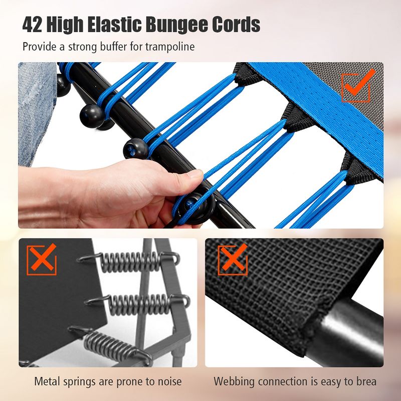 Costway 14 Ft Multicolored Trampoline Recreational Exercise w/ Safety Net Ladder