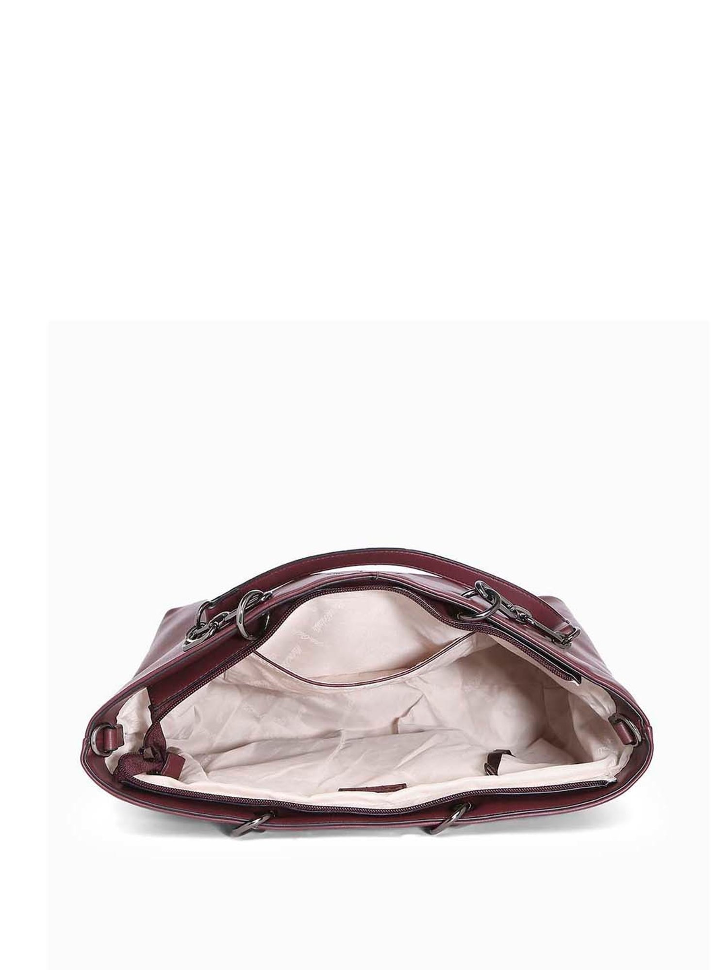 Marina Galanti Maroon Solid Medium Tote Handbag