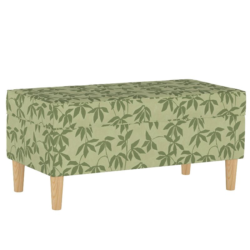 Storage Bench Lyanna Floral Sage Tonal - Skyline Furniture