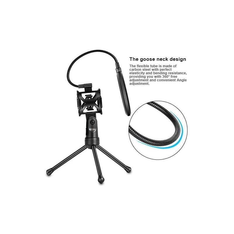 Microphone Shock Mount, Professional Microphone Shock Mount, 360 &deg; Adjustment/Precise Positioning, Suitable for Broadcast Studios, Recording Studios, Podcasts, etc.